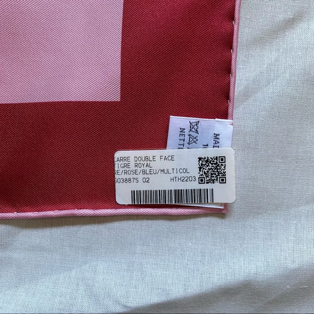 Hermes Tigre Royal double face scarf 90